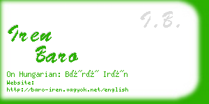 iren baro business card